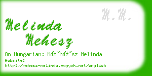 melinda mehesz business card